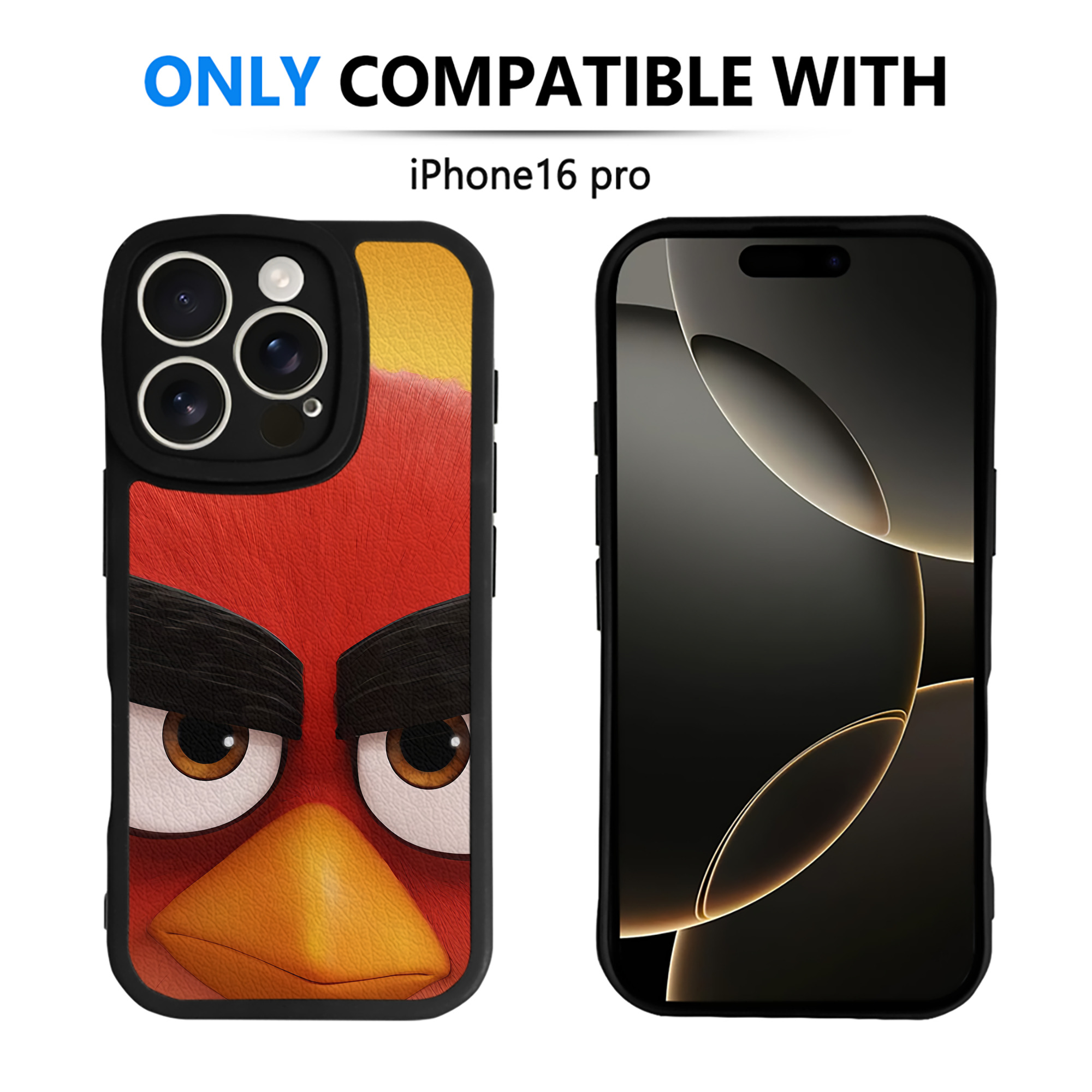 （画像用） Angry Birds アングリーバード 【iPhone 16シリーズ対応】シリコンスマホケース（レザー調） 材質：シリコン